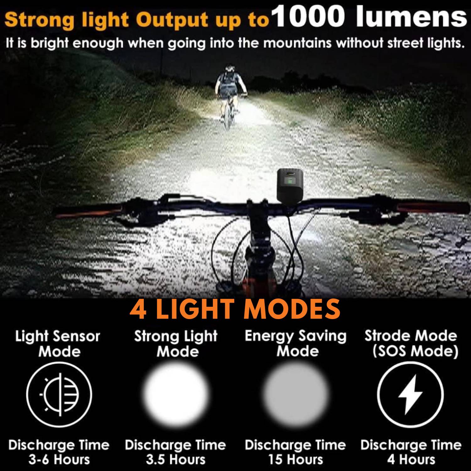 buy rechargeable cycling head light